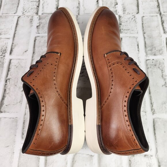 Cole Haan Go To Oxford Men Size 11.5 M Plain Toe Dress Brown Casual Comfort Shoe - Picture 7 of 10